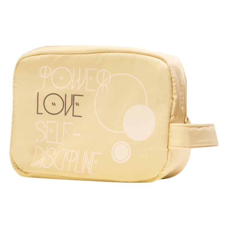 Bolsa de cosméticos portátil de estilo coreano simple bolsa de almacenamiento de cosméticos bolsa de lavado portátil con logotipo impreso
