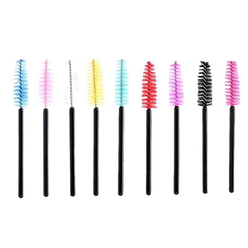 Nuevo cepillo de pestañas de nylon de barra corta, cepillo de pestañas de color, cepillo de pestañas de barra negra, herramienta de maquillaje de cepillo de pestañas universal portátil