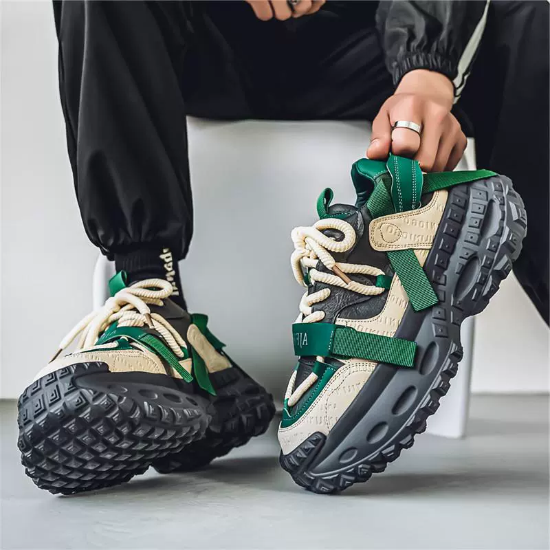 5СМ увеличенная пена подошва dad shoes для мужчин 2025 лето стройный универсальные спортивные и повседневные обувь широкая подошва мужская обувь