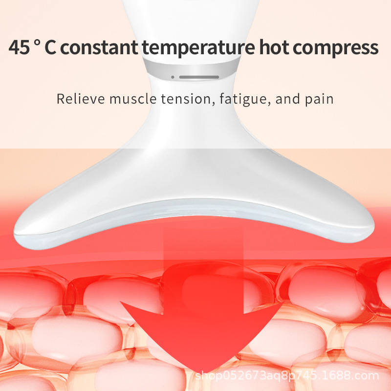 Nuevo dispositivo eléctrico transfronterizo de belleza de cuello, dispositivo de belleza de calentamiento de temperatura constante, masajeador de cuidado facial para el cuello image 5