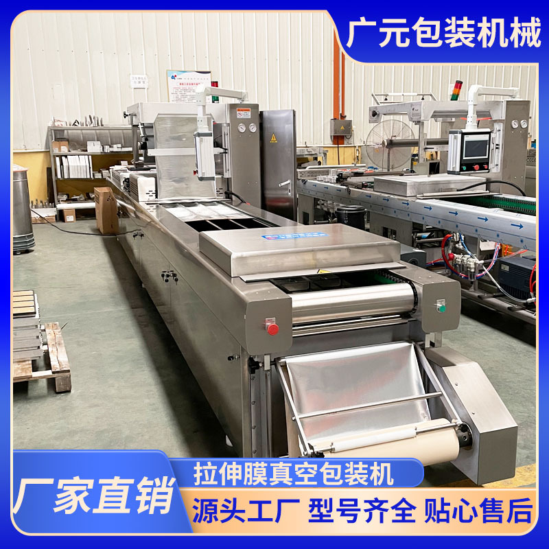 广元连续拉伸真空包装机自动成型 猪肉脯全自动拉伸膜真空包装机