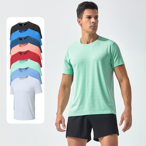 Sports short-sleeved quick-drying t-shirt for men summer casual running fitness top breathable loose t-shirt men's quick-drying shirt