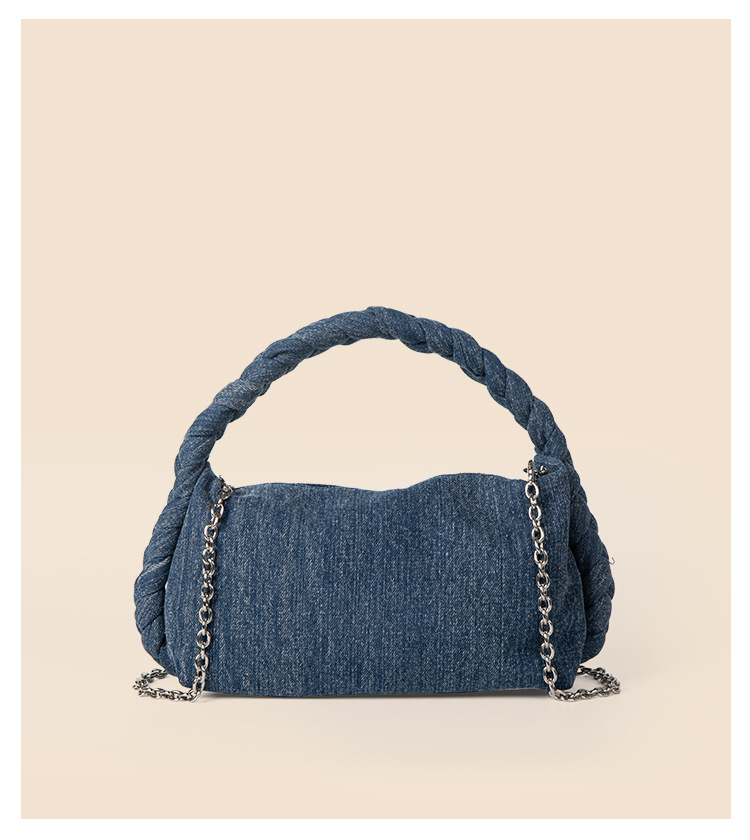 Versatile chain messenger senior sense of small crowd temperament cowboy Fried Dough Twists handbag commuter student_voghion.com