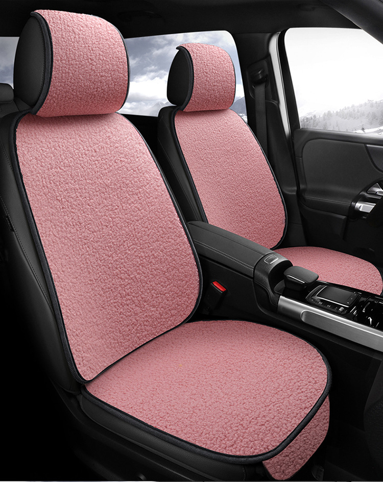 New winter teddy velvet warm car seat cushion fleece-lined thickened non-slip tie-free universal small waisted car seat cushion