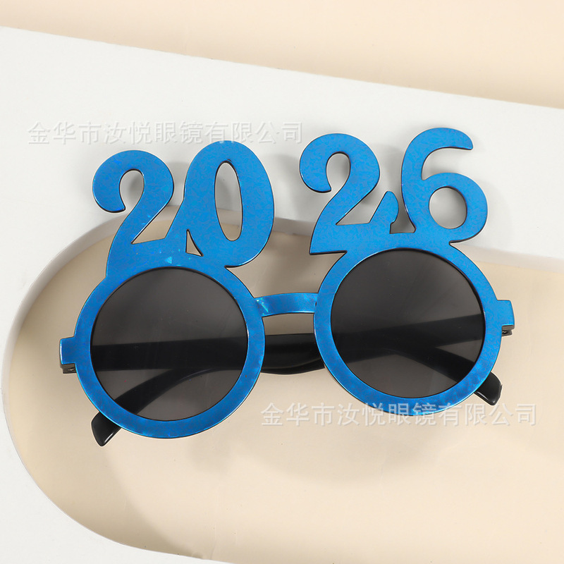 新年大晦日写真小道具 2026 面白いメガネ新年パーティーパーティー 2026 デジタルメガネ卸売|undefined