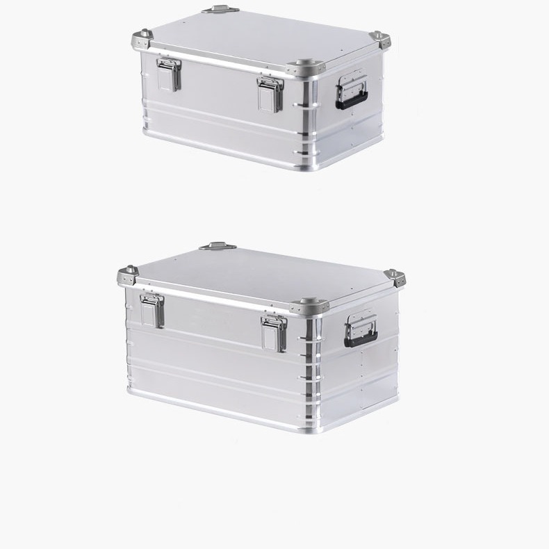 Equipaje de aleación de aluminio maleta al aire libre caja de almacenamiento de herramientas de gran capacidad para acampar equipaje portátil