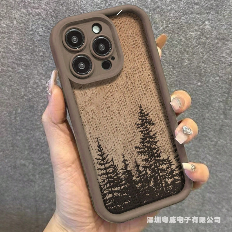 Vintage Rainstorm Pine Tree Suitable for Apple 17 Pro Phone Case iPhone 16 Pro Cross-Border 15/14/13 Step 12