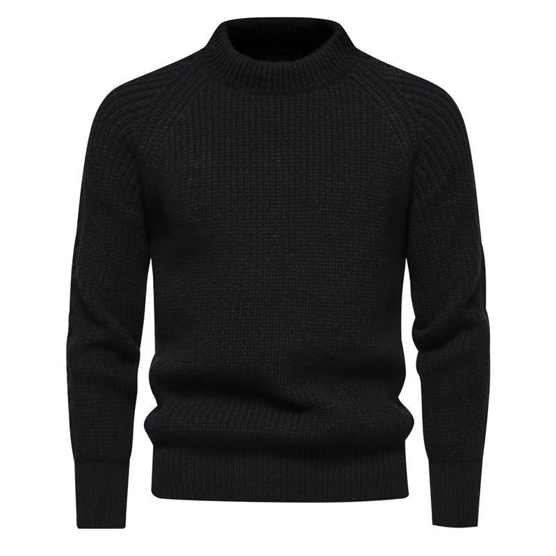 Herren Wollpullover Mit Rundhalsausschnitt Für Herbst Winter_voghion.com