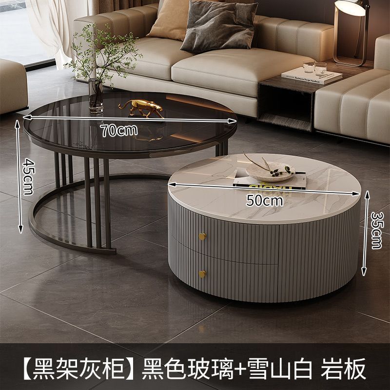 블랙 프레임 그레이 캐비닛 (스노우 마운틴 화이트 + 블랙 유리)