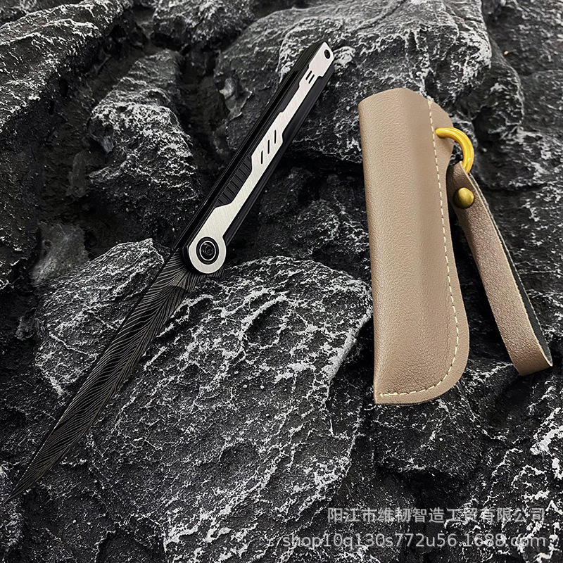 베어링 블랙 티타늄 팁(가죽 케이스 포함)*20.5