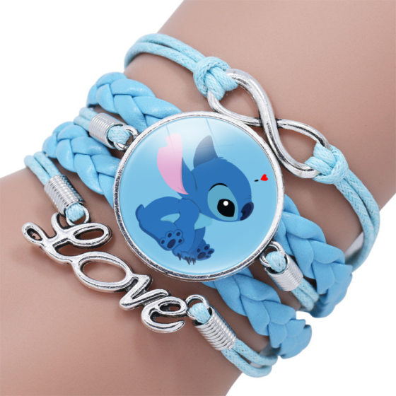Cartoon Movie Star Baby Stitch hand-woven multi-layer bracelet Stitch Stitch Stitch blue bracelet
