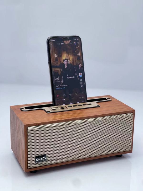 クロスボーダーXM-505無線bluetoothスピーカーデスクトップ木製レトロラジオミニポータブル小型オーディオカード|undefined