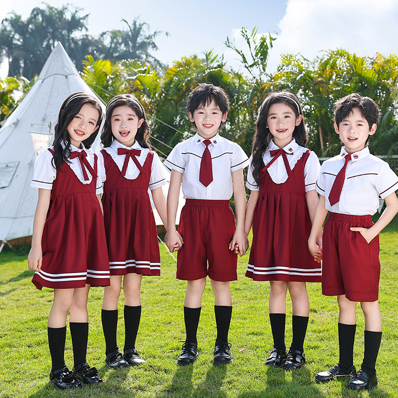 幼兒園園服夏裝校服統一英倫風大班一年級小學生班服兒童畢業套裝