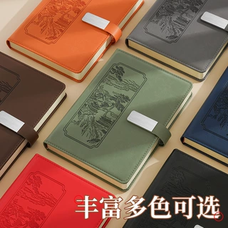 皮面搭扣高颜值定制可印logo商务办公工作记录用高档会议记录本日