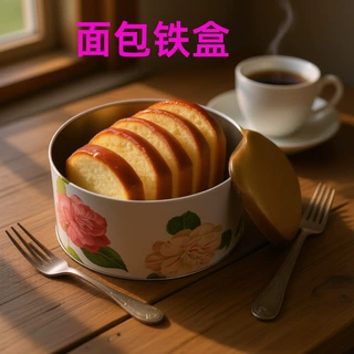 橙色糖饼铁盒雪花酥巧克力脆脆铁罐包装金属烘焙空盒可印logo
