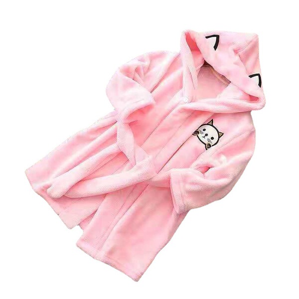 Children's flannel bathrobe