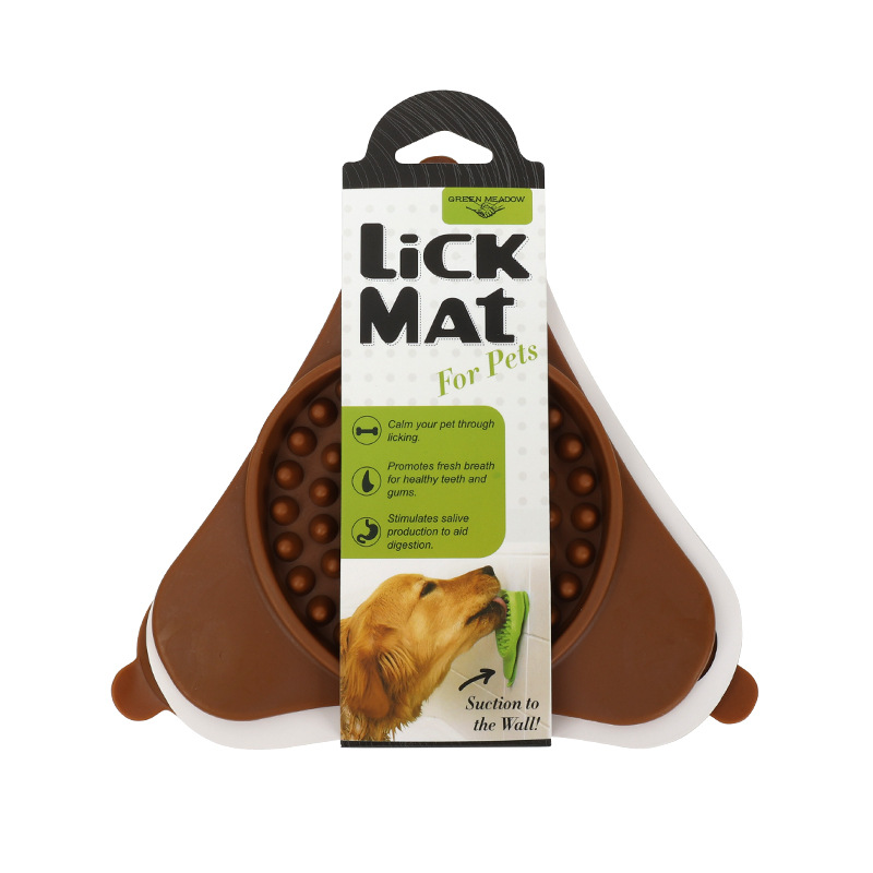 Tapete de Silicona con Ventosa para Mascotas, Tapete de Alimentación Lenta, Tapete para Lamer para Perros y Gatos, Entrenamiento de Alimentación Lenta