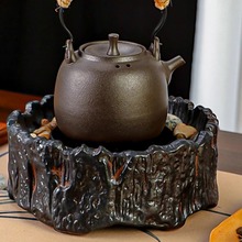 岳恆老岩泥電陶爐茶爐玻璃蒸小型台式燒水壺電熱爐