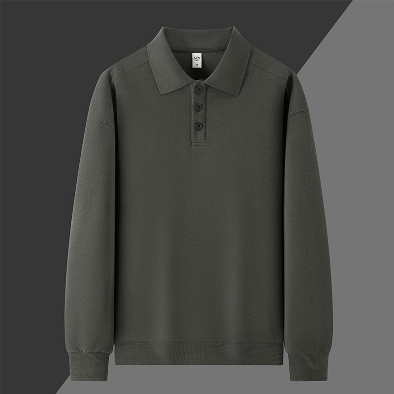 310g otoño y invierno con solapa camiseta polo de manga larga ropa de trabajo impresa logotipo de catering hot pot camarero otoño y invierno herramientas