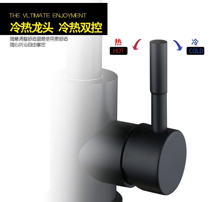Rotating hot and cold faucet, cross-border bathroom hand washing and face washing basin, small bend, rotating stainless steel vegetable basin faucet undefined