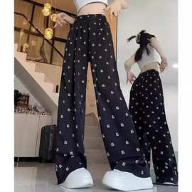 女童防蚊裤夏季薄款2024新款儿童洋气阔腿裤中大童夏装休闲长裤子