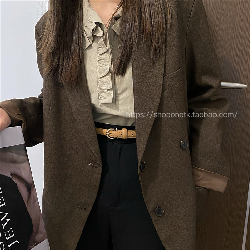 Cinturón de suéter estilo coreano de las mujeres estilo ins simple vestido de traje de abrigo retro decorativo cinturón delgado