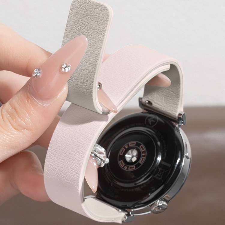 Suitable for Huawei Gt5 Watch Strap Silicone Pebbled Double-Section Magnetic Suction Women's Huawei Watch5 Silicone Watch Strap