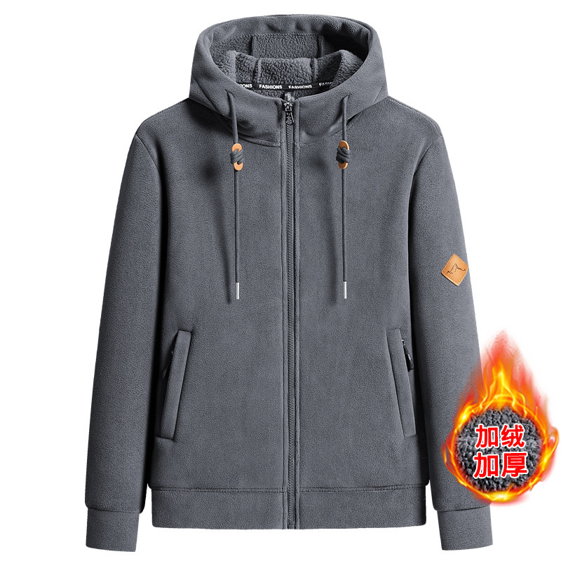 Invierno australiano fleece hombres y mujeres abrigo al aire libre engrosado cálido suéter con capucha polar fleece vivir al por mayor