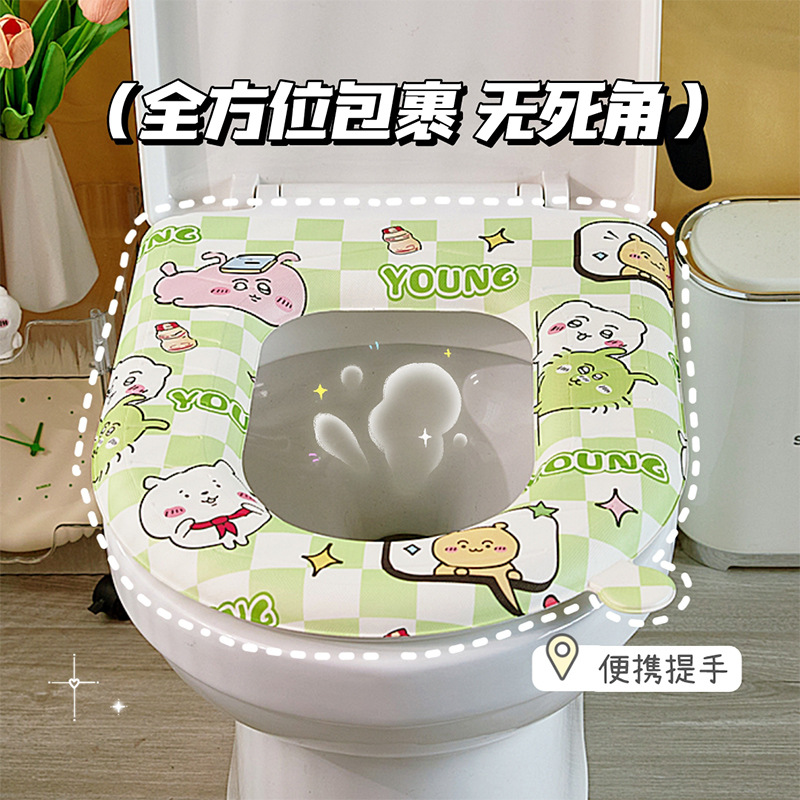 Nuevo eva cojín de inodoro impermeable suave anillo de inodoro doméstico cuatro estaciones cojín de inodoro universal cubierta cojín de inodoro red