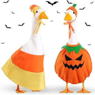Cross-Border Porch Goose Costume Halloween Pumpkin Set for 23" Goose Outdoor Courtyard Lawn Art Decoration
