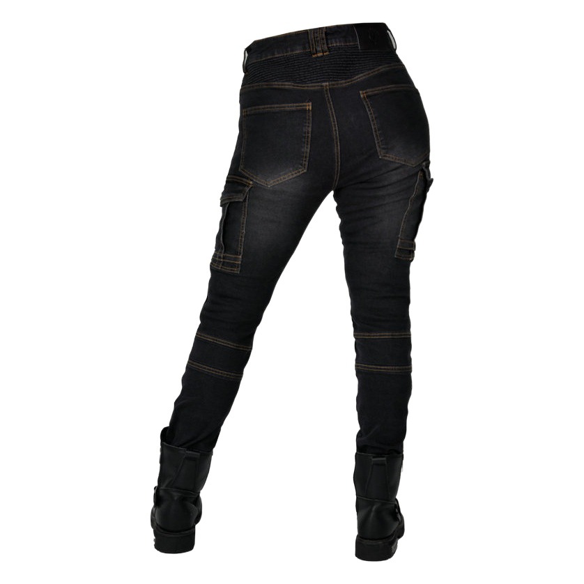 VOLERO pantalones vaqueros estilo Harley de las mujeres motocicleta pantalones de carreras anti-caída rodillera ajustable