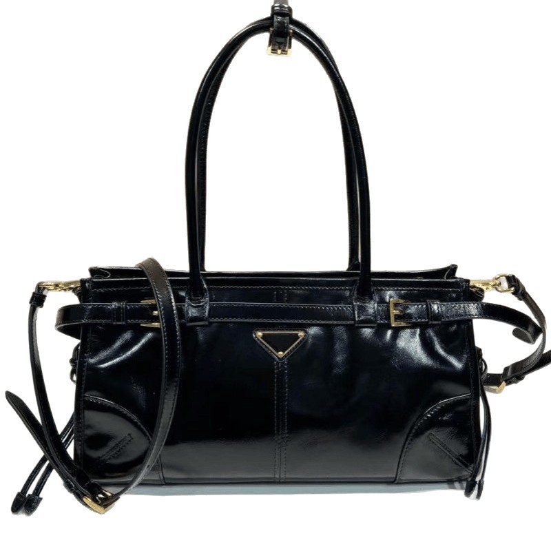 2025 SoftLux Boston Oil Wax Leather Women's Bag Single Shoulder Crossbody Commuter Underarm Handbag Light Retro - Thumbnail 5