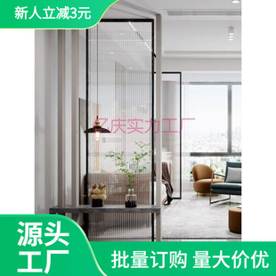 Light Luxury Glass Partition Solid Wood Slate Countertop Entrance Storage Simple Living Room Entrance Screen Blocking Installation