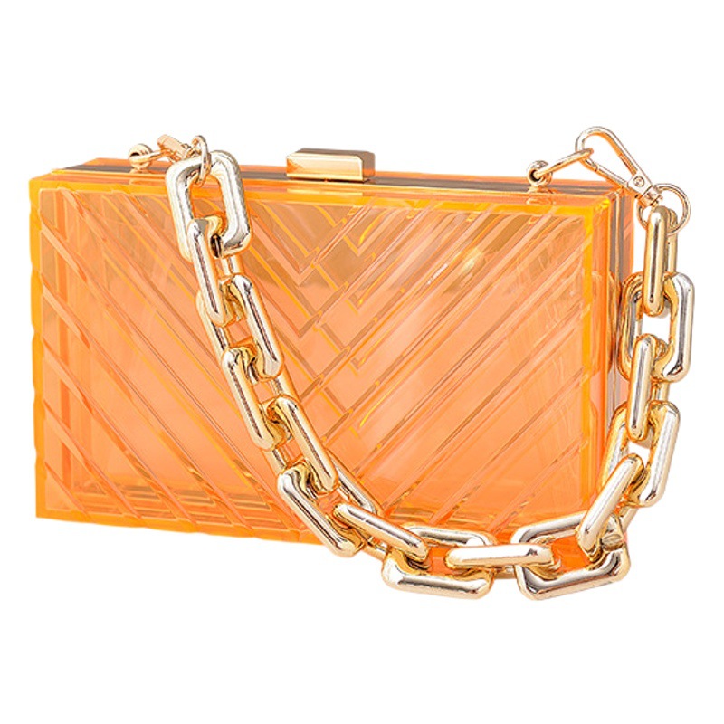 Nuevo acrílico transfronterizo transparente popular bolsa de cena europea y americana desmontable bolsa de moda universal bolsa de mujer bolsa al por mayor