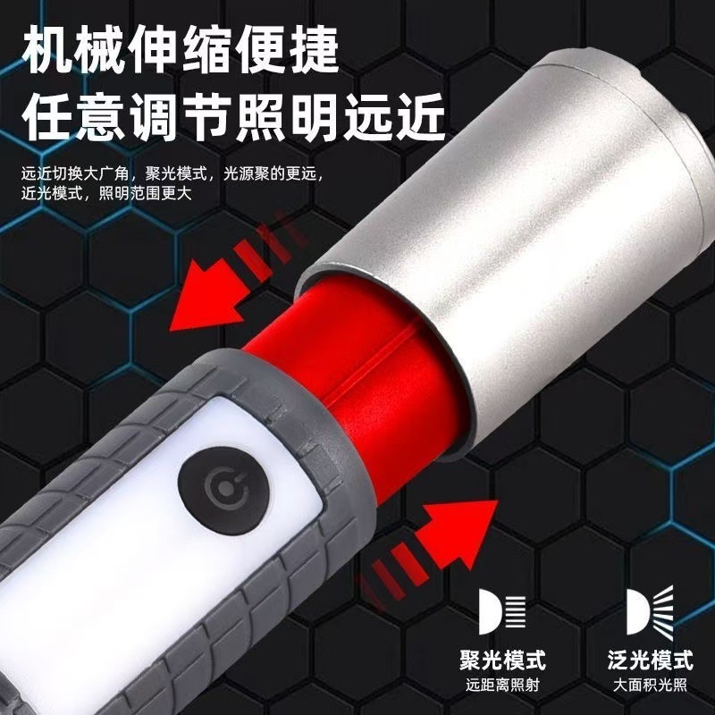 多機能強力ミニ懐中電灯、屋外長距離照射、超高輝度、携帯用、防水、長時間持続、フック付きキャンプ用懐中電灯|undefined