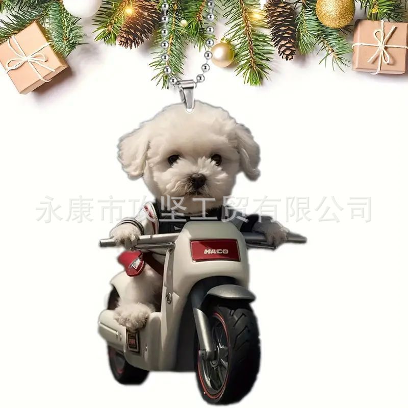 Colgante de decoración acrílica perfecto para accesorios de automóviles y decoraciones de árboles de Navidad para automóviles creativos para atmósfera navideña