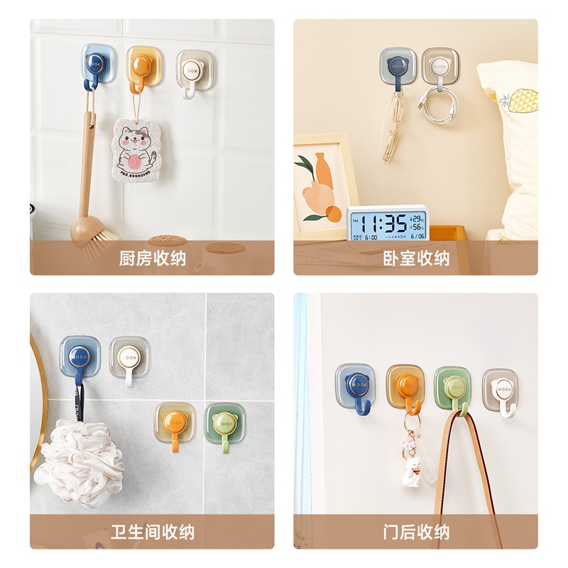 Gancho sin perforar adhesivo fuerte puerta de carga trasera gancho pegajoso cocina baño pared inconsútil mochila estante colgante