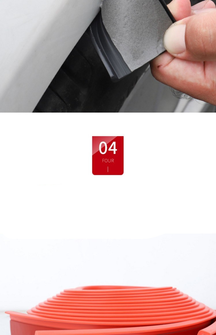 Car Modification Universal Wheel Arch Anti-Scratch Strip Carbon Fiber Anti-Scratch Sticker Decorative Rubber Wheel Arch Mudguard Strip Anti-Collision Strip
