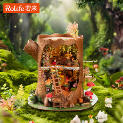 Rolife若来diy童话树屋手工拼装模型小屋木制玩具立体木质积木女