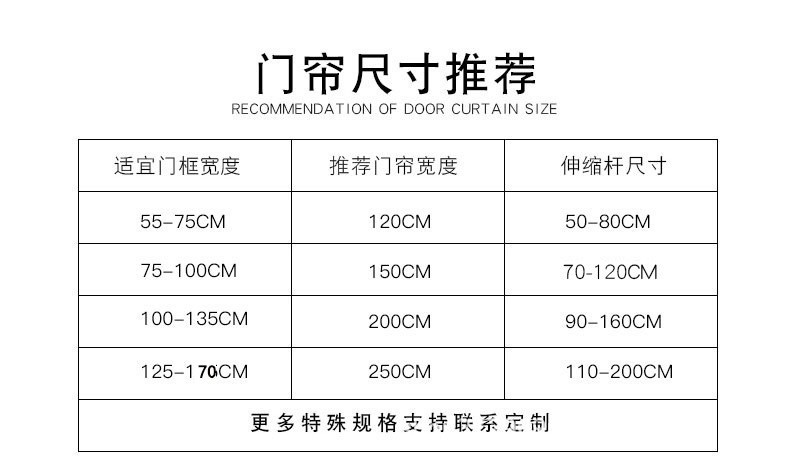 布艺门帘隔断帘免打孔家用卧室遮光空调挡风试衣间厨房卫生间布帘详情1