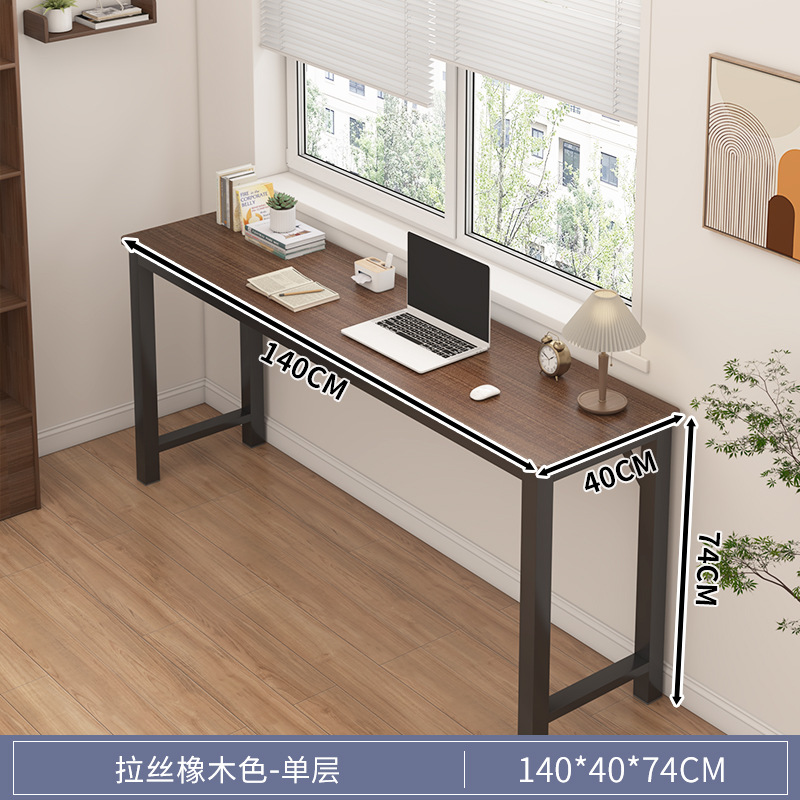 Escritorio de computadora estrecho escritorio doméstico dormitorio de niñas mesa larga de alquiler simple contra la pared mesa larga escritorio de trabajo
