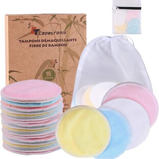 Velvet Makeup Remover Cotton Round Washable Bamboo Cotton Makeup Remover Pad Reusable Bamboo Fiber Makeup Remover Pad Face Puff