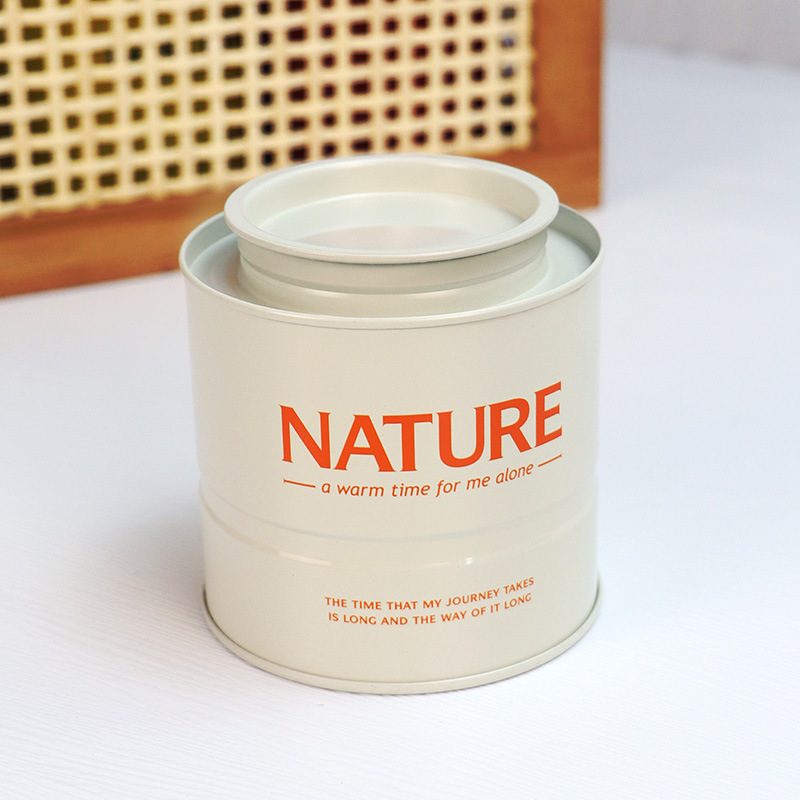 Latas apiladas, cilindros, latas de té, latas selladas, envases de regalo, cajas de hojalata de color sólido, lugar de origen del fabricante