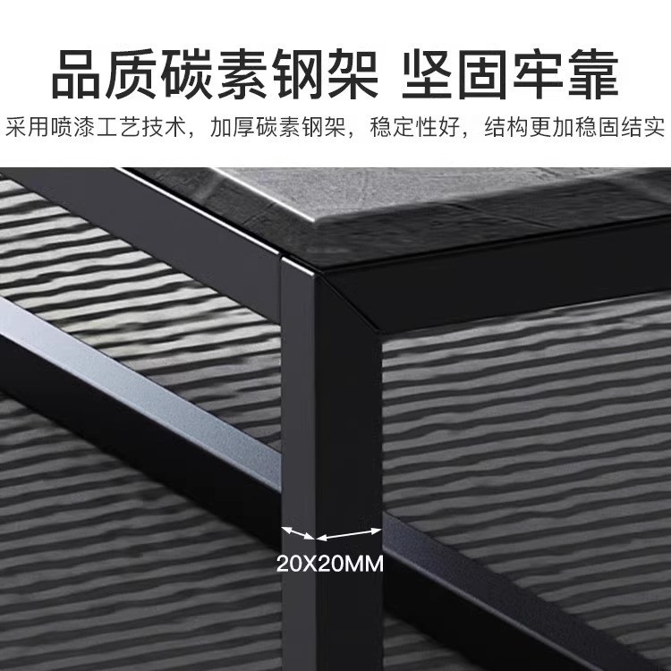 Mesa de té de hierro forjado sala de estar doméstica simple moderna pequeña sala de alquiler de mesa de té oficina 2023 nuevo lujo ligero