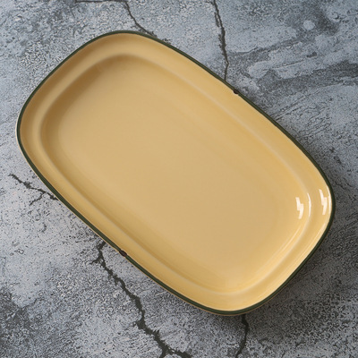 TinTin esmalte de imitación de gama alta plato para el hogar [LZ ding serie ding] placa rectangular con buena calidad