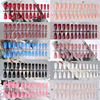 Fake nails, ultra thin nail stickers for manicure, mid length, 24 pieces