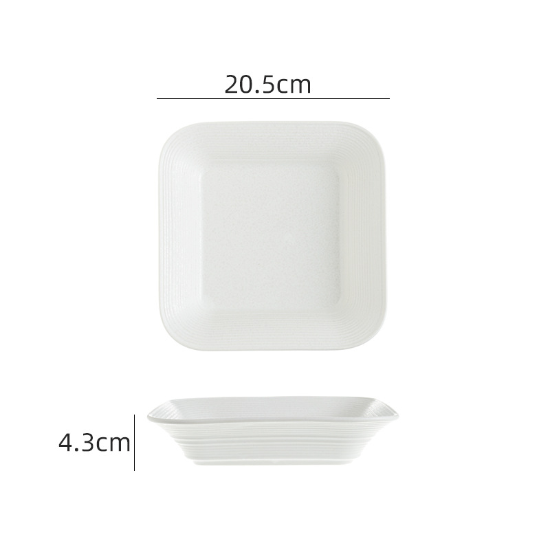 8inch 사각 접시 흰색