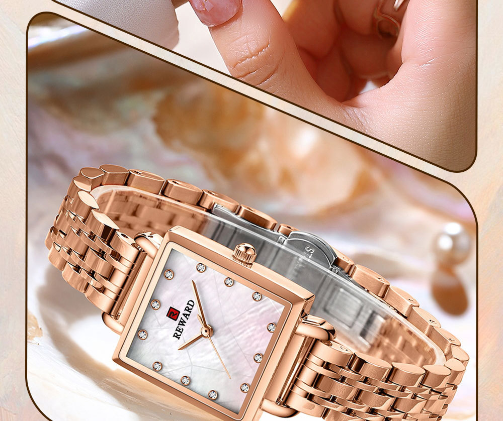 Elegant Women's Quartz Watch Waterproof Square Face Fashion Style_voghion.com