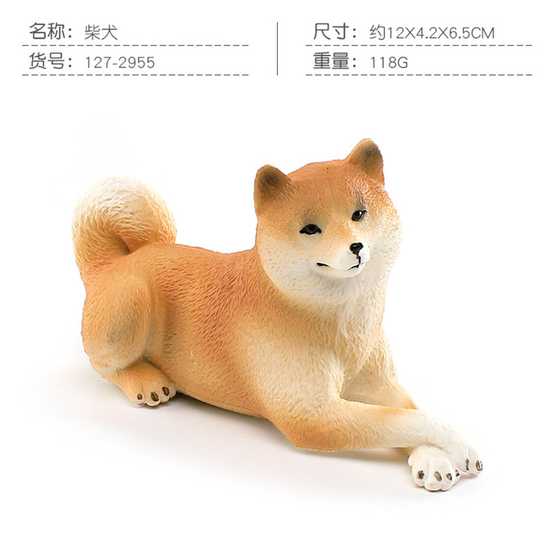 Simulación transfronteriza Labrador Shiba Inu Doberman Husky modelo cognitivo para niños mascota perro decoración de escritorio