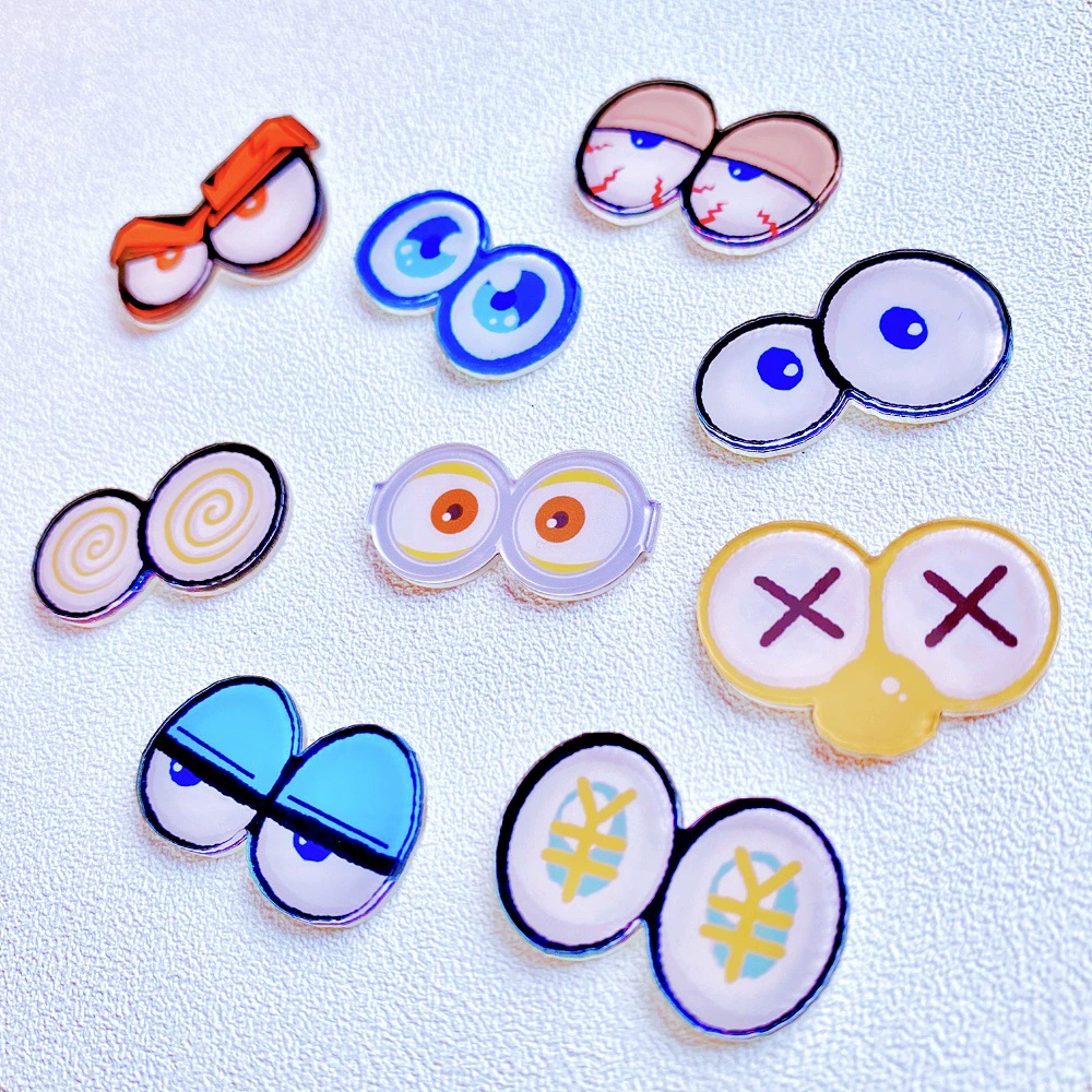 Корейский ветер милый акриловый брошь девчушка сердце милые большие глаза мультфильм значок украшения школьной сумки аксессуары